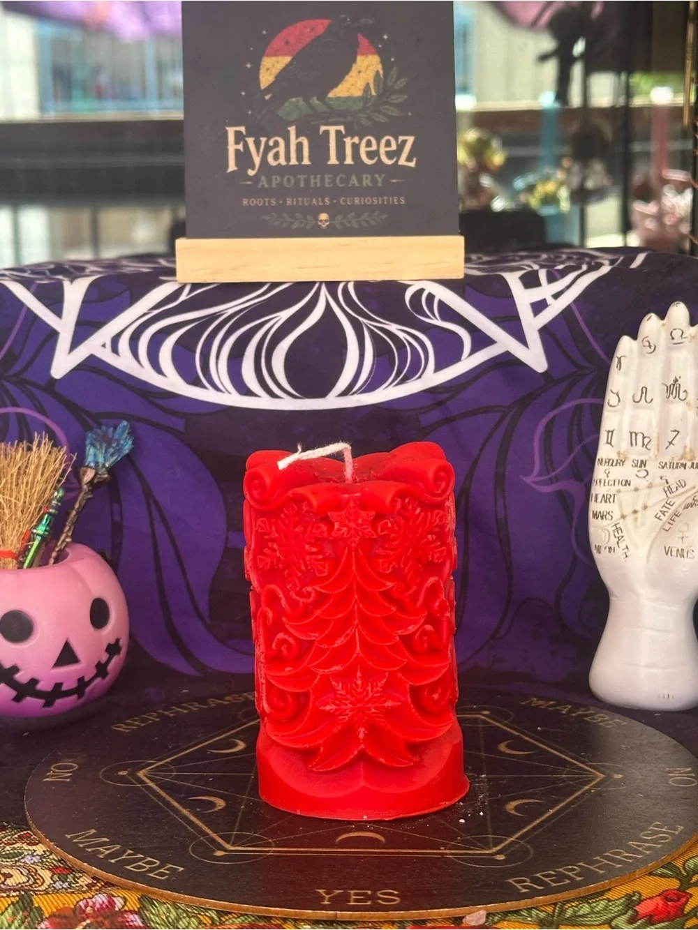 Red Christmas Tree Candle